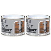 2X Grey Primer Paint Tin 180ml Tin Paint